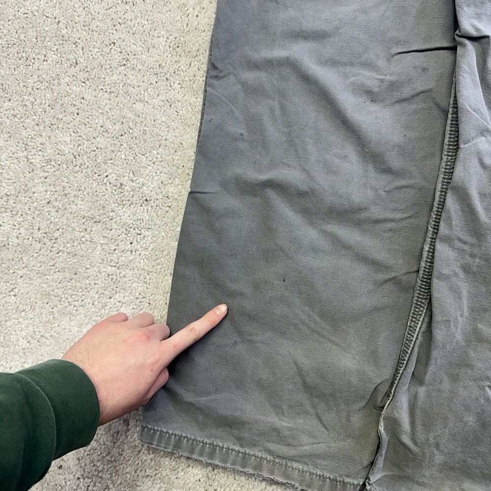 Carhartt Canvas Work Cargo Pants Mens Grey 40x30 B151-FAT Utility - Picture 5 of 12